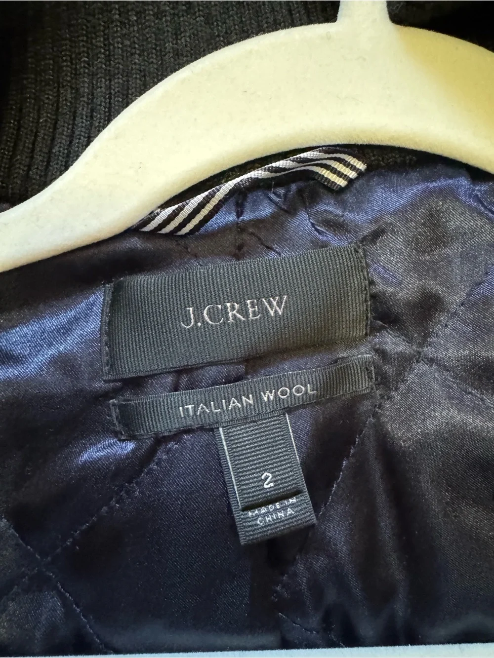 J. Crew Women’s Black Italian Wool Blend Lodge Coat - Picture 13 of 15